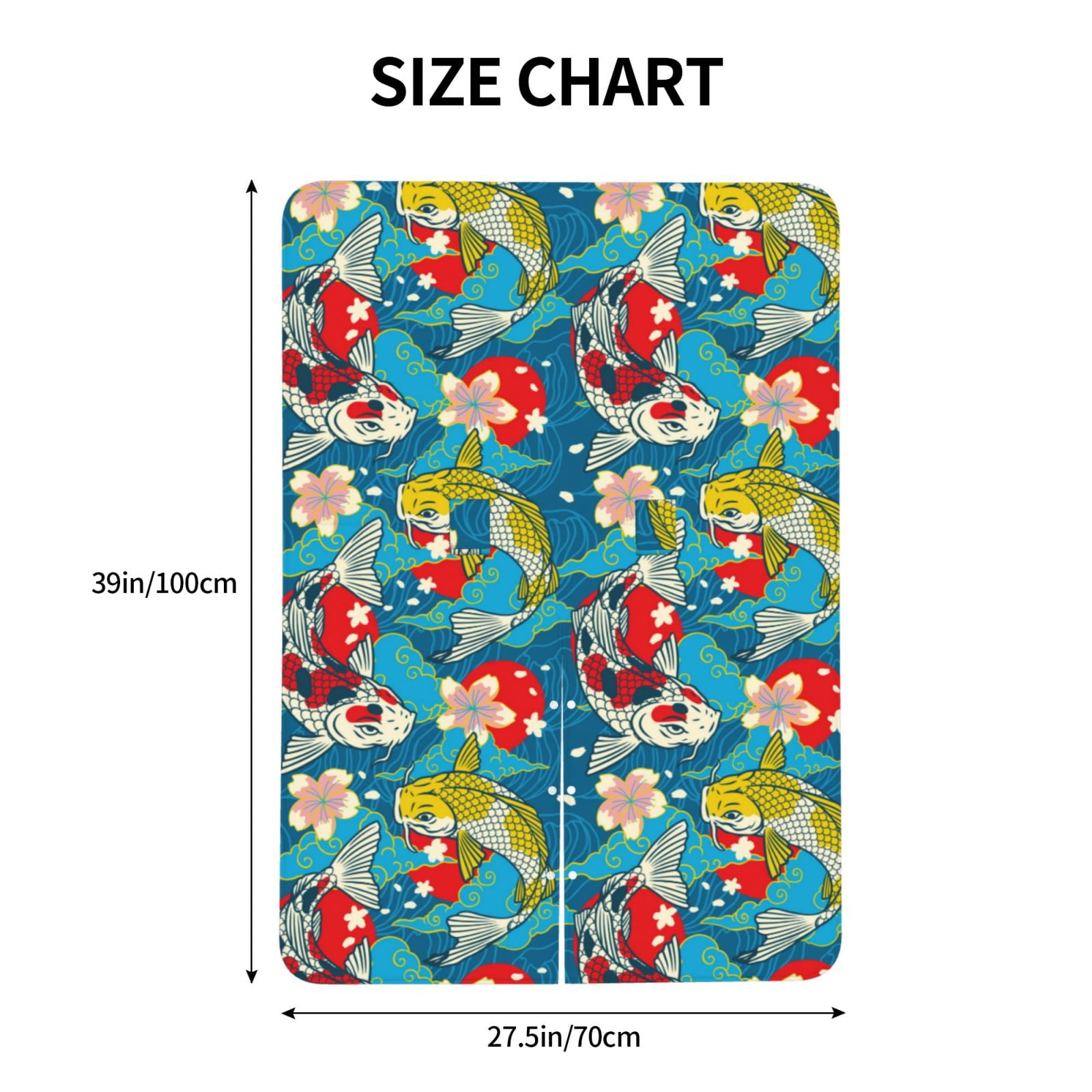 Naloa Japanese Koi Baby Car Seat Cover, Breathable Baby Carrier Cover, Multiuse Baby Carrier Cover & Nursing Breastfeeding Cover
