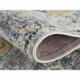 thumbnail image 4 of HomeRoots 524882 8 ft. Blue & Grey Floral Washable Non Skid Round Area Rug, 4 of 5
