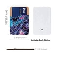 thumbnail image 2 of WIRESTER 2pcs Set Self-Adhesive PU Leather Card Holder Stick on Pocket Credit Card Case Pouch Wallet for Apple Samsung Motorola LG Smart Phones - Mermaid Scales, 2 of 6
