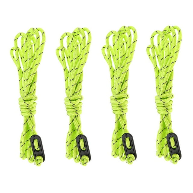 Cuerda de Camping shamjiam 4pcs Cuerda Reflexiva de 4 mm 4pcsx4m Tienda Reflectante Guy Line
