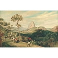 thumbnail image 2 of Charles Landseer 14x11 Black Ornate Wood Framed Double Matted Museum Art Print Titled: View of Sugarloaf Mountain from the Silvestre Road, 2 of 5