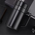 thumbnail image 2 of Conjunto de 2 Tazas de Térmicas Mini Doble Pared Cap Aislados de agua de caliente Botella para Facil de Llevado Negro Macarena Copa de deportes de acero inoxidable, 2 of 6