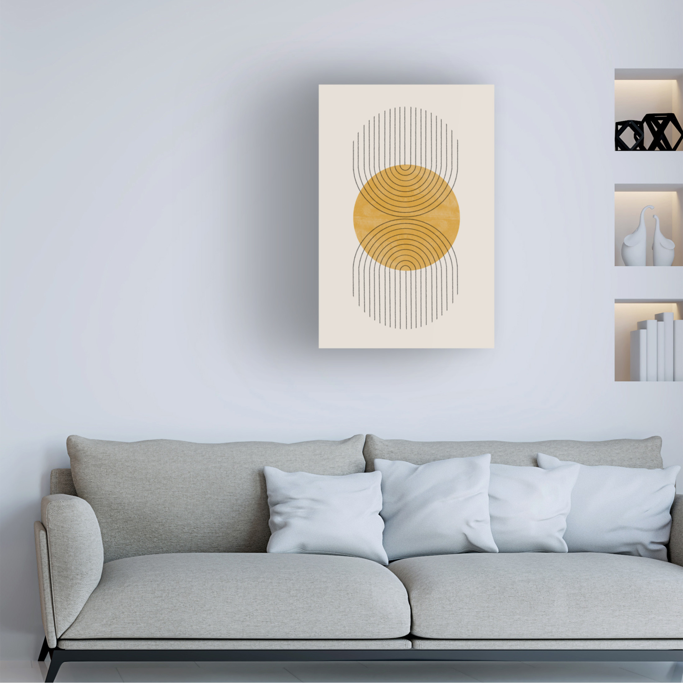 Trademark Fine Art THE MIUUS STUDIO Perfect Point Yellow Canvas Wall Art