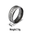 thumbnail image 5 of Norse Ring The Elder Futhark Ring Cool Vintage Jewelry Viking Nordic Ring (12), 5 of 6