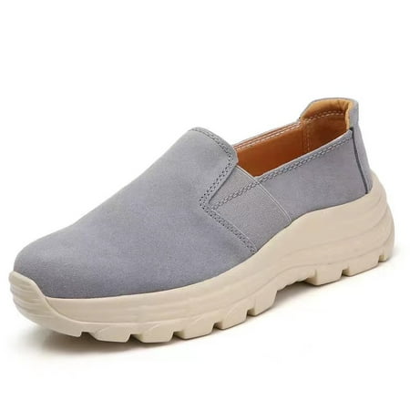 

Women‘s Suede Thick Sole Slip-on Loafers Casual Sports Shoes