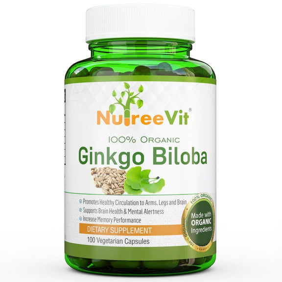 Nutreevit 100% Organic - Ginkgo Biloba (180 Count)