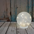 thumbnail image 6 of LumaBase Battery Operated Crackle Glass Globe Light with White Fairy String Lights, 6 of 7