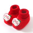 thumbnail image 4 of Miaouyo Baby Christmas Booties Knit Patchwork Winter Warm Soft Sole Shoes, 4 of 8