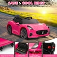 thumbnail image 3 of UBesGoo 12V Licensed Maserati Kids Ride-On Car w/ Remote Control, 3 Speeds, LED Headlights - Pink, 3 of 8