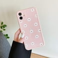 thumbnail image 5 of TPU Back Case for iPhone 11 6.1", Daisy Pattern Glossy Soft Silicone Case, Cute Girls Case Slim Lightweight Protective Bumper Cover for iPhone 11 6.1" - Pink, 5 of 9