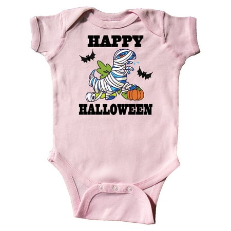 

Inktastic Happy Halloween Mummy Dinosaur Gift Baby Boy or Baby Girl Bodysuit