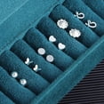 thumbnail image 6 of Lancharmed Silver Plated Earrings for Mother,6 Pairs Daisy Love Round Butterfly Earring Valentines Gift, 6 of 8