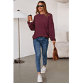 thumbnail image 7 of Arach&Cloz Women's Wool Blend Oversized Sweaters Crewneck Casual Fall Outfits Fashion Tops, 7 of 7