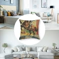 thumbnail image 5 of nygtbtfer Throw Pillow Cover Real Far East Round Up Win Ride Wreath Pillow Case Decorative Men Women Boy Girl Room Cushion Cover for Home Couch White, 5 of 7