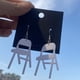thumbnail image 3 of Xihbxyly Pendientes de Silla Plegable, Joyería Miniatura Única, Collar Deportivo Llamativo, Diseño Acrílico Duradero, Apoya La Igualdad y La Resiliencia, Ideal para Activistas y Políticos, Incluye Un, 3 of 4