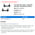 thumbnail image 2 of Front Sway Bar Link Kit - Compatible with 2002 - 2004 INFINITI I35 Base 2003, 2 of 2