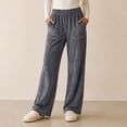 thumbnail image 6 of Axiiglly Flannel Pajama Pants for Women, Cute Printed Elastic Waist Wide Leg Pajama Pants with Pockets, Plus Size Loose Comfy Lounger Sleepwear Trousers, 6 of 7