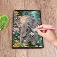thumbnail image 3 of Diamond Painting Kit Notebook, Little Elephant DIY Art Craft Kit, A5 Perfect Creative Gift, Diamond Decoration, Suitable for Painting, Writing, and Notebook Use, 3 of 7