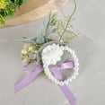 thumbnail image 4 of Delicate Wrist Accessory Flower Wristband with Soft Floral Pearl Wrist Decor Ornament for Bridesmaids and Bride, 4 of 7
