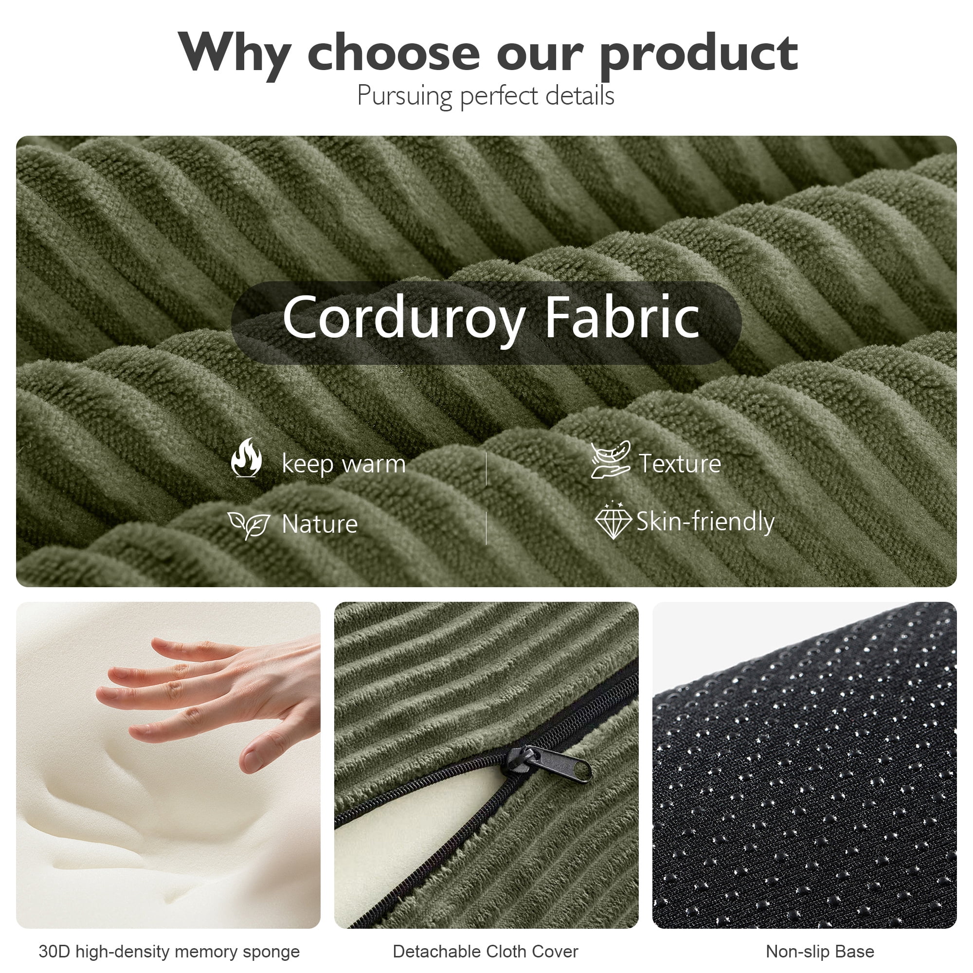 59in Convertible Sofa Bed Corduroy Boneless Couch Bed Foldable Sofa Bed Pull Out Bed Futon Sleeper Sofa No Assembly