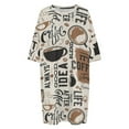 thumbnail image 4 of Coffee Themed Sleepshirts For Sleeping Travels Loose Sleepdress Pajama Dress Soft Nightdress Sleepwear, 4 of 7