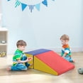 thumbnail image 2 of Soozier Juego de actividades de escalada y gateo de 2 piezas, juego de espuma suave y segura para niños pequeños, preescolares, juegos en interiores, juguetes de aprendizaje para bebés, multicolor, 2 of 5