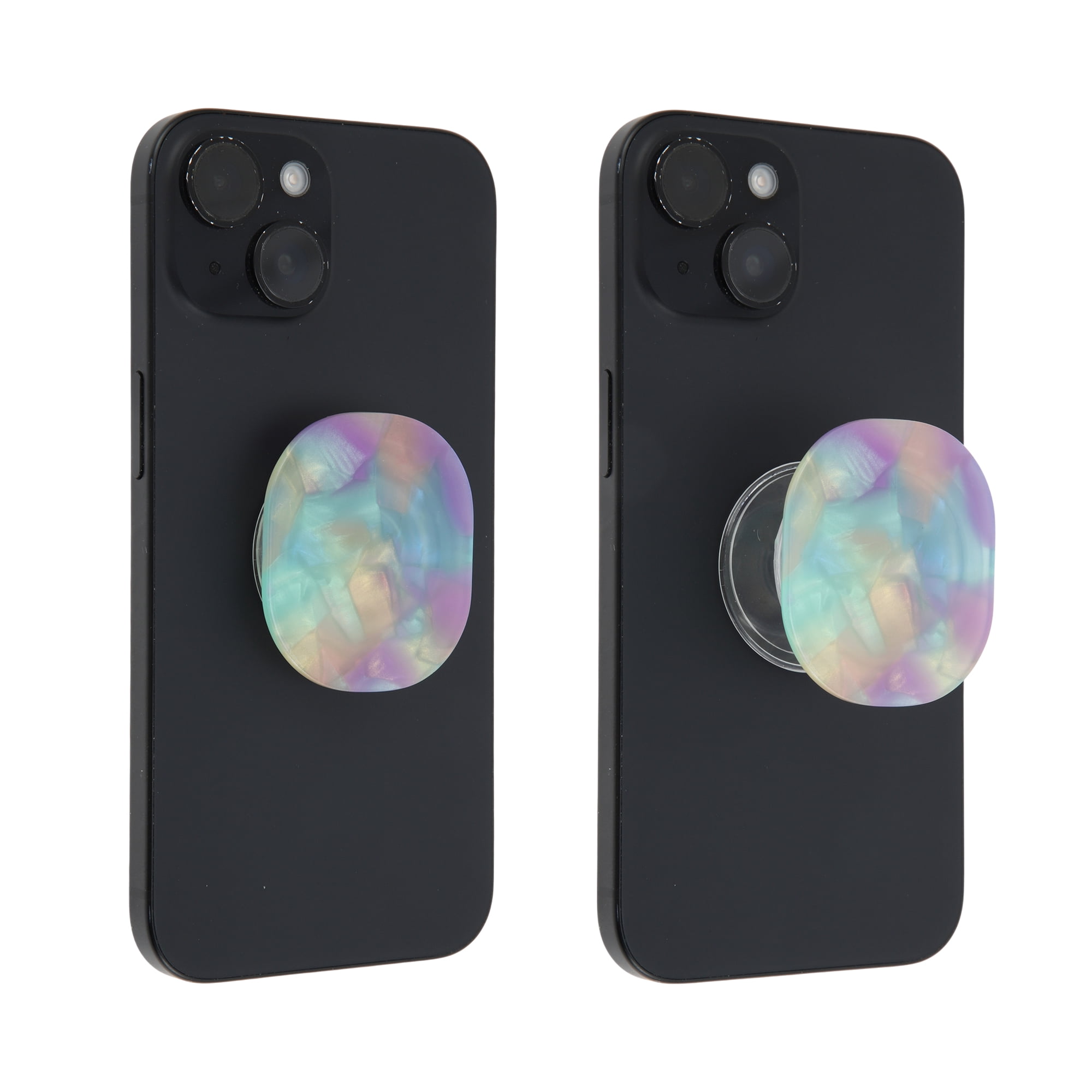 Unique Bargains Rendered Cube Phone Grip 1 Pc Purple Green