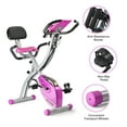 thumbnail image 4 of Vélo d'Exercice Pliant Portable Vertical avec Dossier Réglable Vélo Couché Stationnaire Mince d'Intérieur Entraînement Mise en Forme Cardio Vélo d'Exercice Pliable avec Capteur de Pulsation Moniteur LCD Bras, 4 of 4