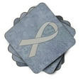 thumbnail image 2 of Clear Ribbon for Lung Cancer Awareness Foam Coaster Set of 4, 2 of 3