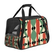 Palestine Sherpa-Lined Fabric Pet Carrier Bag w/ 900D Oxford Cloth Base and Nylon Webbing