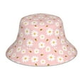 thumbnail image 1 of Honei Daisy And Bee for Unisex Bucket Hat Waterproof Rain Hat Reversible Shiny Rave Bucket Hat for Concert Festival Boonie Cap, 1 of 6