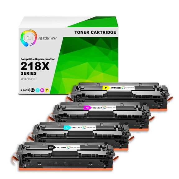 TCT 218X Toner Cartridge 4 Pack - Compatible With HP 218X - With CHIP - not compatible With "-e" suffix printers