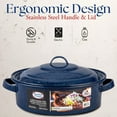 thumbnail image 4 of Alpine Cuisine Enamel Steel Dark Blue Speckle Dutch Oven 5.3 Quart - Non-Stick Coating Dutch Oven Pot with Lid & Eco-Friendly Carrying Handles, Multi-Purpose Cookware Pot for Baking, Roasting, 4 of 7