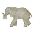 thumbnail image 5 of 11" x 7" White Polyresin Elephant Sculpture, by DecMode, 5 of 7