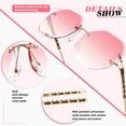 thumbnail image 3 of Sunier Oversized Rimless Sunglasses for Women Fashion Gradient Ladies Shades-2 Pack, 3 of 7