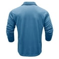 thumbnail image 5 of WREESH Mens Workout Shirts Henley Shirts Fitness Jogger Undershirt Solid Color Long Sleeve Shirts Slim Fit Button Pullover Light Blue, 5 of 7