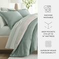 thumbnail image 5 of Noble Linens 7 Piece Bedding Bundle, Reversible Comforter and Patterned Sheet Set, Full, 5 of 7