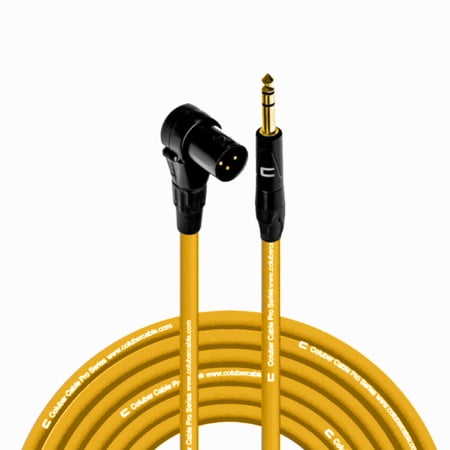 Coluber Cable Right Angle XLR Male to 1/4" TRS Male Balanced Audio Connector
