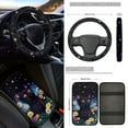 thumbnail image 3 of Jeiento Cute Cat 17 Piece Car Seat Cover Full Sets Car Accessories Set includes Car Front and Back Floor Mats Steering Wheel Covers Armrest Cover Flower Seat Belt Pads Coaster Keychain, 3 of 6