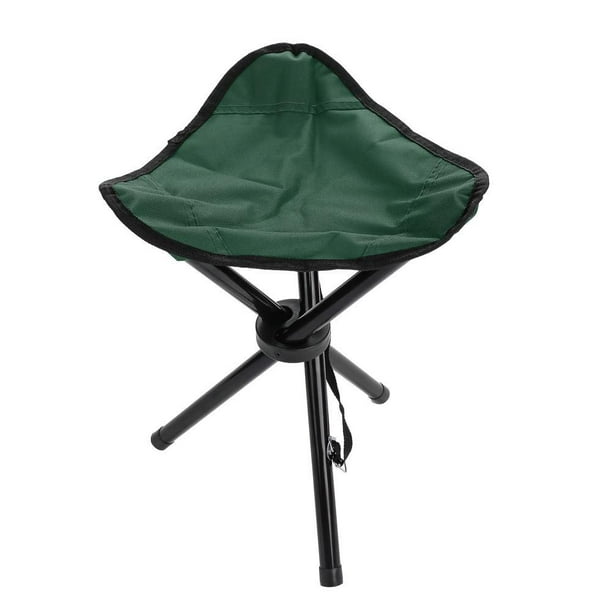 Cergrey Portable Folding Tripod Chair For Outdoor Camping Hiking Fishing Picnic Bbq Travel, Fishing Chair, Tripod Chair Green L