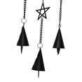 thumbnail image 4 of Macabre Death's Head Skull Black Moth Pentagram Wall Hanging Decoration Chime, 4 of 8