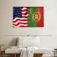 thumbnail image 2 of Elephant Stock Usa And Portugal Flags Wall Art - Horizontal Canvas Wall Art - Living Room Wall Decor - Flags Canvas - Red And Blue Decor - 39" x 26", 2 of 8