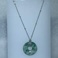 thumbnail image 3 of Jade Jadeite Disc Donut pendant or Necklace with Sterling Silver Chain, 3 of 8