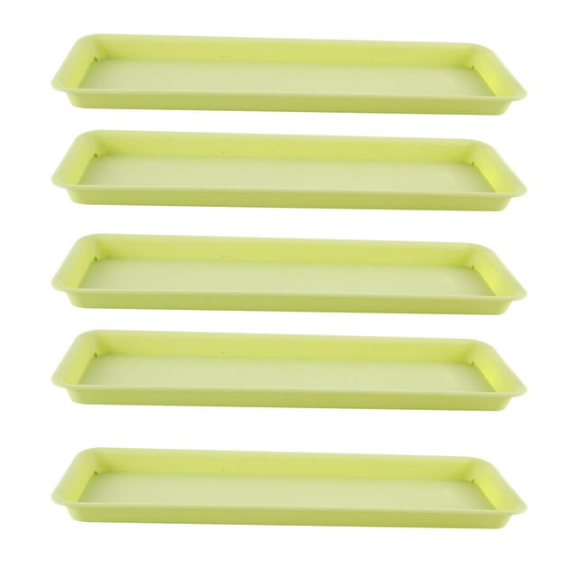 Paquete de 5 platillos para macetas, bandejas para jardineras y bandejas de goteo para jardín. Verde