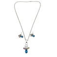 thumbnail image 2 of Collar de angel azul zirconias y aretes de plata, 2 of 4