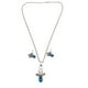 thumbnail image 2 of Collar de angel azul zirconias y aretes de plata, 2 of 4
