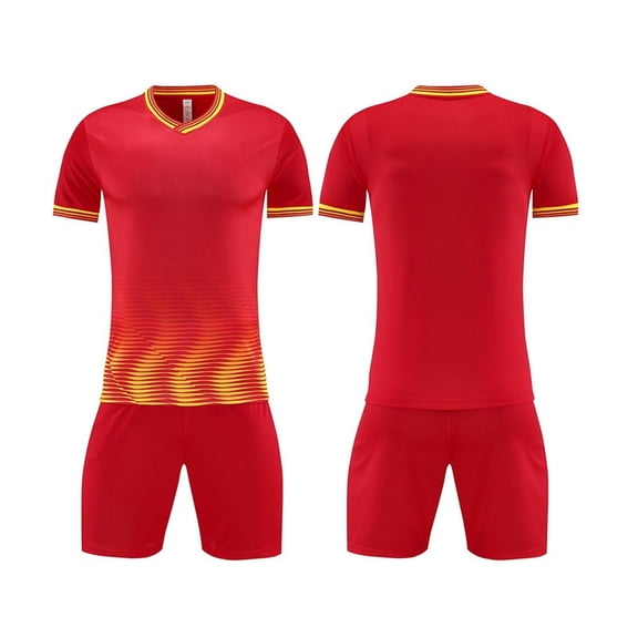 Fesfesfes Boys Kids Football Soccer Set,5-13Years Breathable Short Sleeve Top,Elastic Waist Athletic Shorts,Youth Sports Training Game Active Outfit