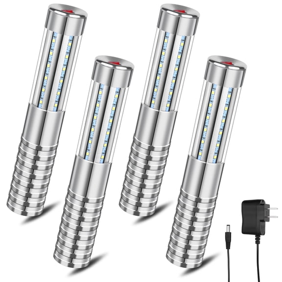 4 Pieces LED Strobe Baton Reusable LED Light Rechargeable
