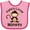 Pink and Fuchsia, variant on Inktastic Papas Little Monkey Boys Funny Boys or Girls Baby Bib