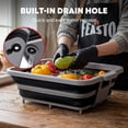 thumbnail image 2 of Feasto 9-Piece Multifunctional Collapsible BBQ Prep Tub | Grill Station with Cutting Board, Knives, Meat Claws for Camping, RV & Kitchen, 2 of 9